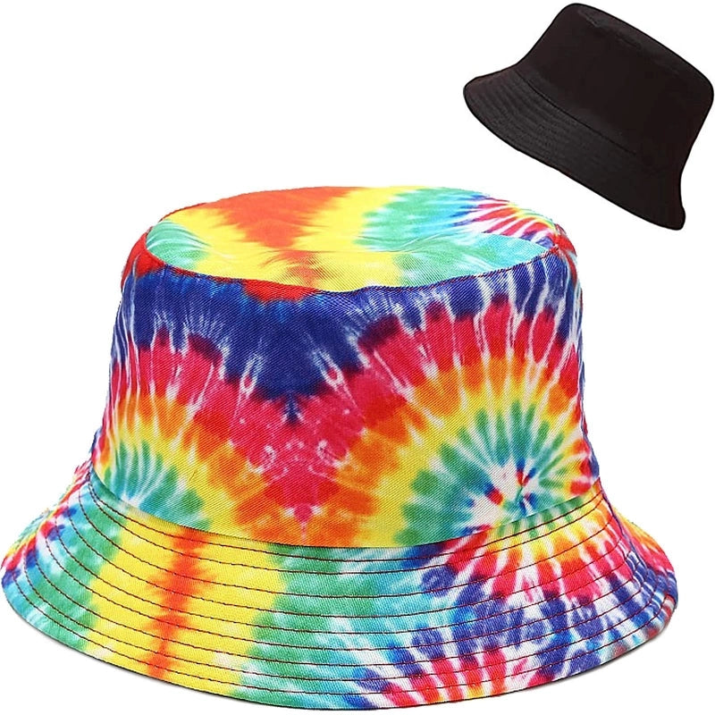 Printed Double-sided Foldable Fisherman Hat Women’s Summer Travel Sunshade Sun Protection Pot Hat For Men