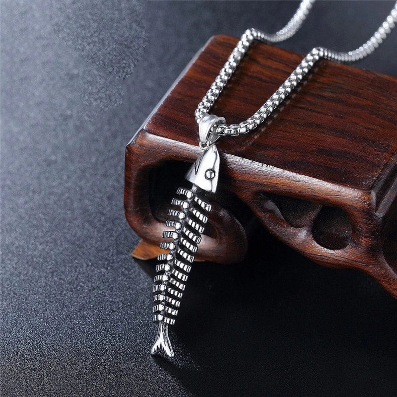 Hip-Hop Vintage Style Animal Letter Alloy Titanium Steel Plating Men’s Pendant Necklace Men Pendant Necklaces