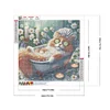Bathing Kitten - Round Drill Diamond Painting - 40*40CM