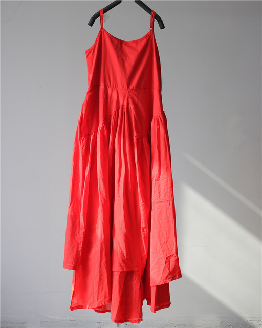 Full Swing Multi-Pleat Solid Color Camisole Dress
