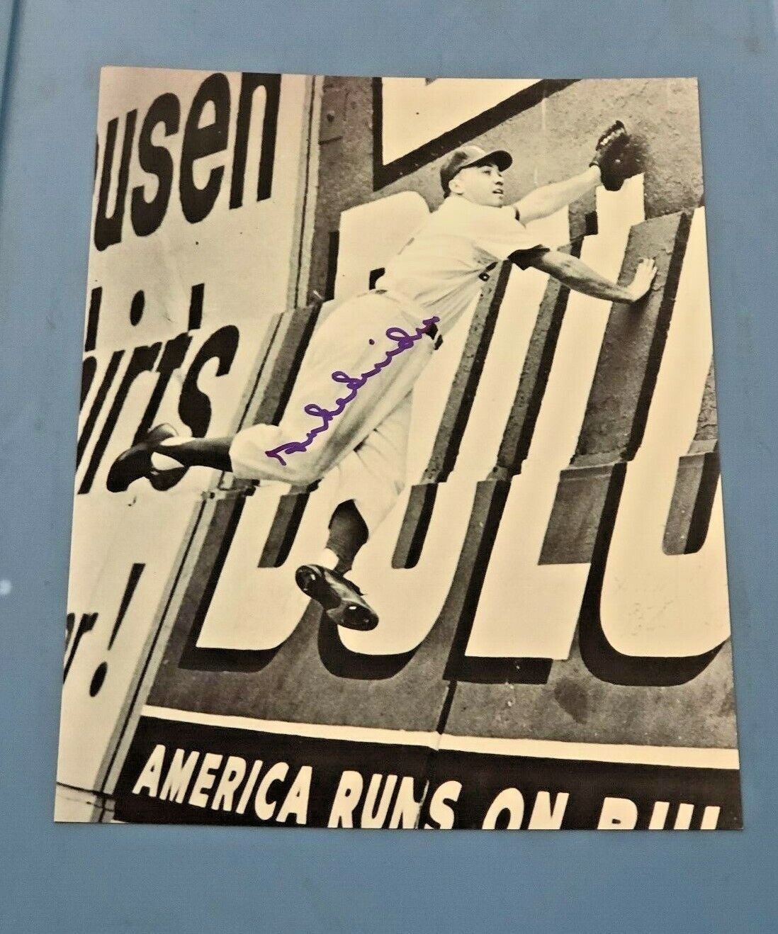 DUKE SNIDER SIGNED 11X14 BROOKLYN DODGERS Photo Poster painting W/COA #5