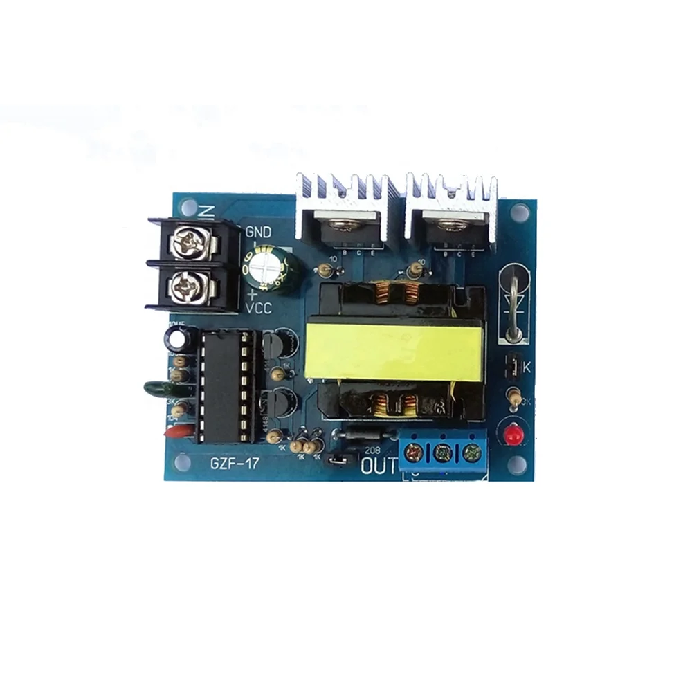 DC 12V/24V to AC 0-110-220V Circuit Board Micro Inverter 100W Square Wave DC to High Frequency AC Converter