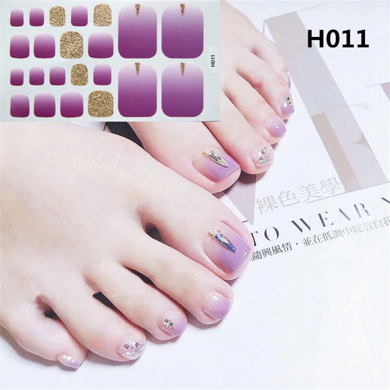Applyw 22Tips Toe Nail Sticker Moon & Star Full Cover Foot Decals Glitter Toe Nail Art Stickers Decorations for Ladies Girls
