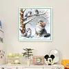 Winter Cat And Bird-11CT Stamped Cross Stitch 40*40cm/15.75*15.75in tapestrymarket
