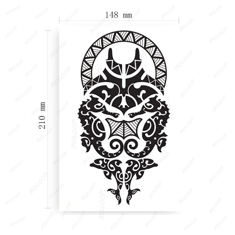 Clock Gears Tattoos Stickers Fake Fragmented English Letters Waterproof Temporary Tattoo for Women Men Black Cool Totem Tatoo