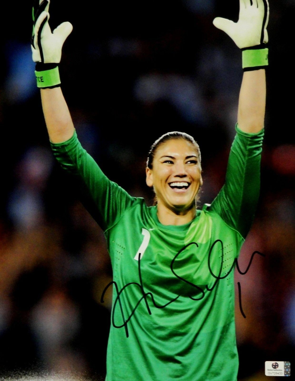 Hope Solo Signed Autographed Jumbo 11x14 Photo Poster painting GA USA 2012 Olympic Gold 728433