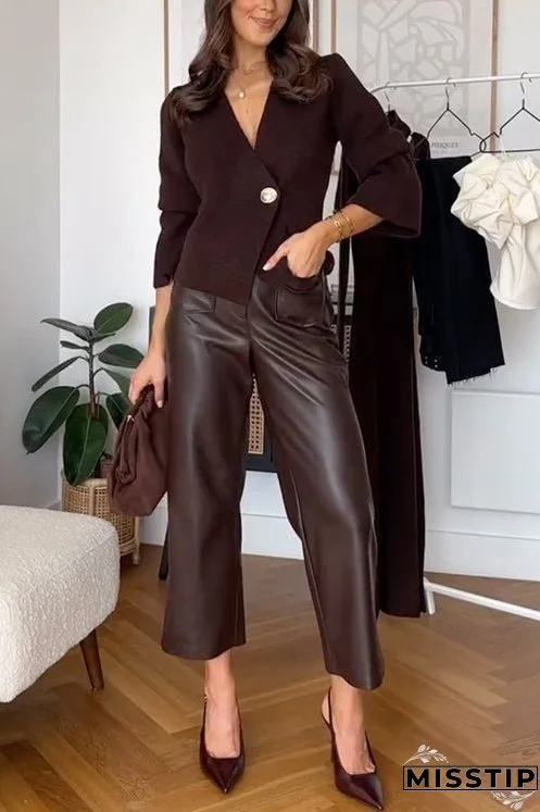 Meridress Chicest V Neck Button Up Sweater Cardigan