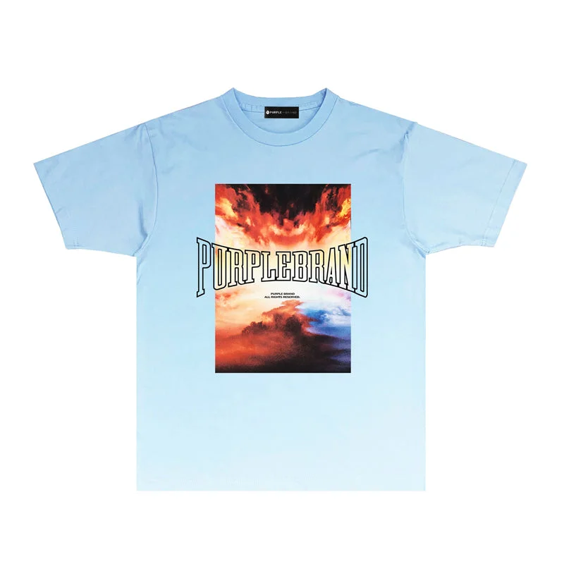 Purple 2023 new fashion T-shirt short sleeves