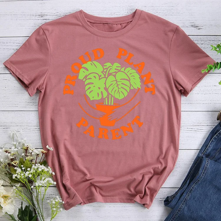 PROUD PLANT PARENT Round Neck T-shirt