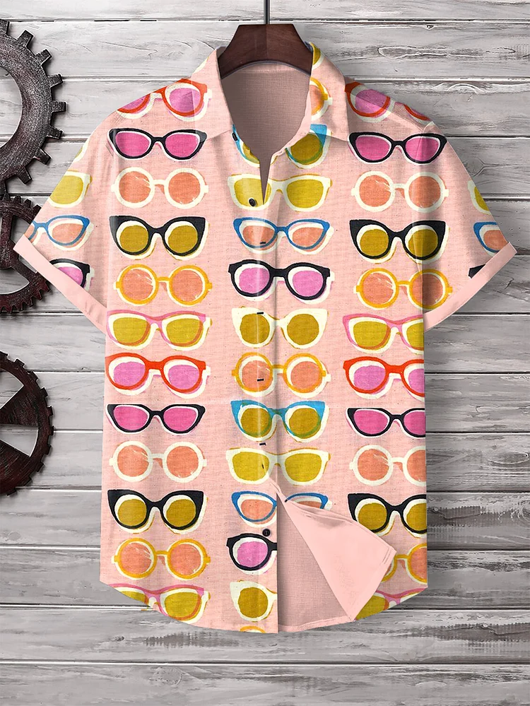 Men's Sunglasses Arrangement Art Print Shirt