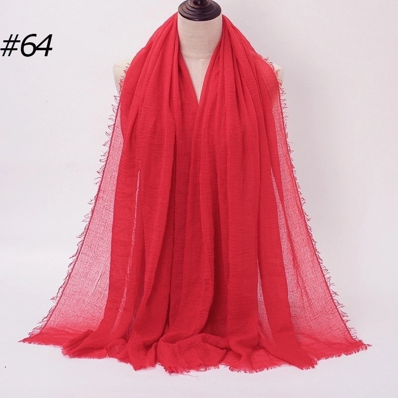 20 Pieces Fashion Solid Color Cotton Pashmina Scarves