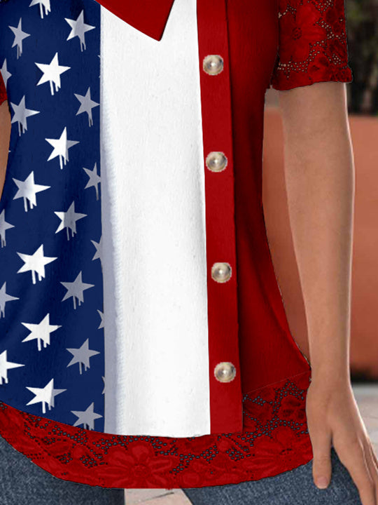 Women Half Sleeve V-neck Solid Color Dress