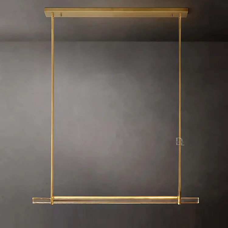 Aerie Crystal Single Bar Linear Chandelier 60" Vjlight