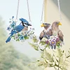 2pcs Diamond Painting Bluebird Eagle Pendant Wall Decor for Home & Window