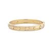 18K Yellow Gold Round Cut and Princess Cut Lab Diamond Bezel Bangle Bracelet