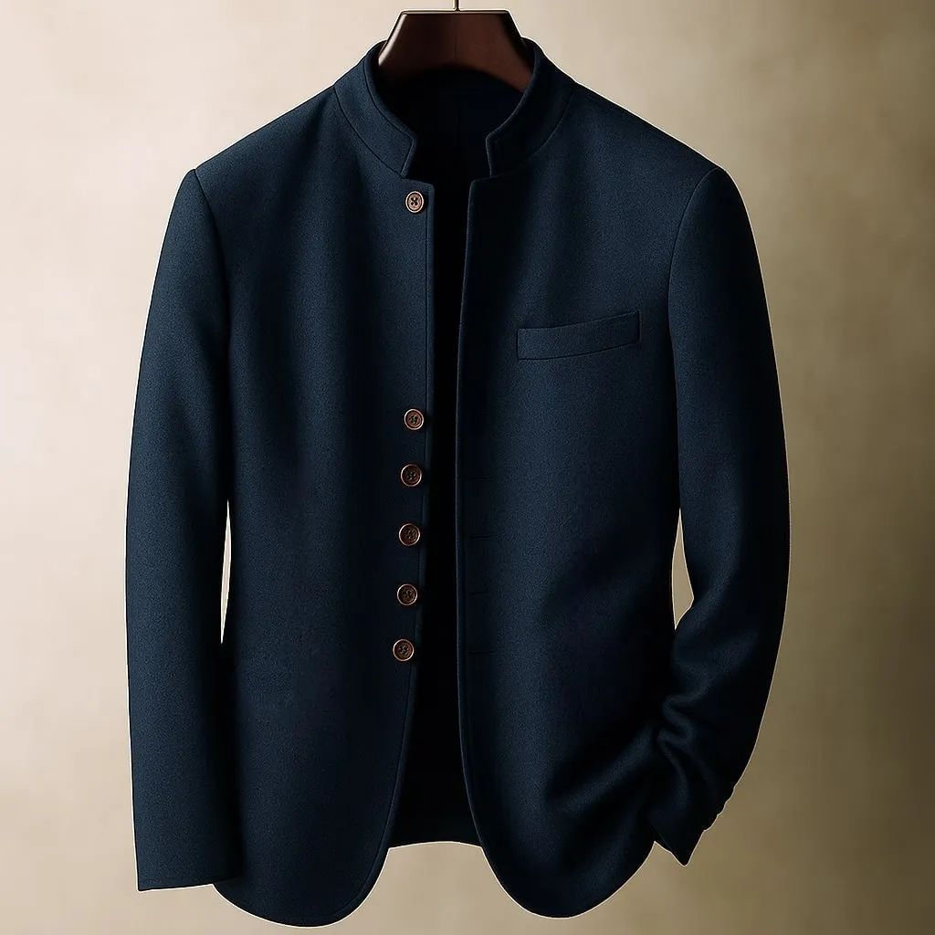 Men's Helsinki Wool Jacket &ndash; Stand-Collar Tailored Layer &ndash; view 2