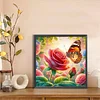 Diamond Painting - Full Round Drill - Rose & Butterfly(Canvas|30*30cm)