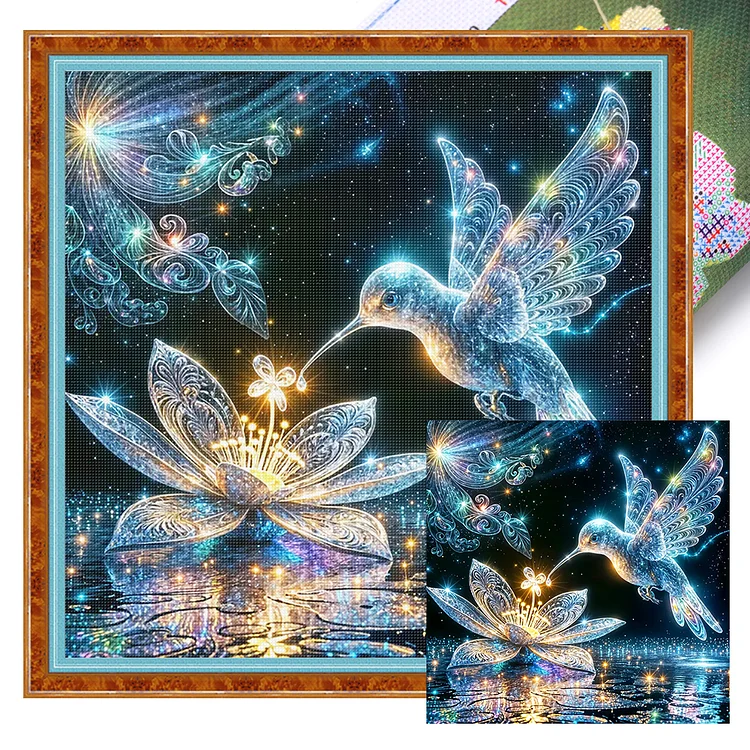 『YiShu』Hummingbird - 11CT Stamped Eco-Friendly Cotton Thread Cross Stitch(50*50cm)