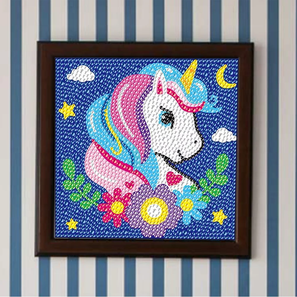 Diamond Painting - Full Crystal Rhinestone - Unicorn(18*18cm)