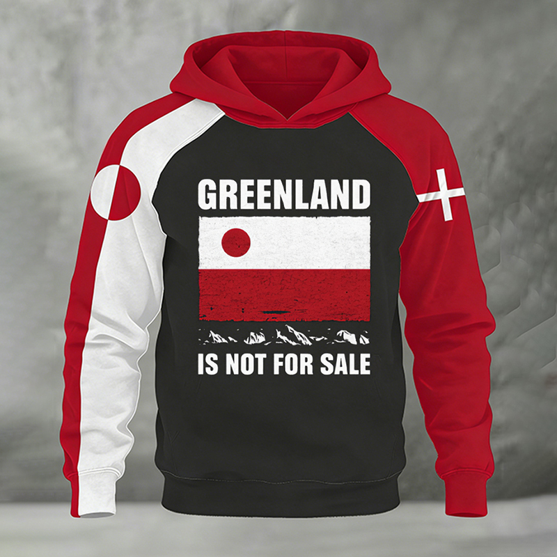 Men's Vintage Greenland Is Hot Sale Pattern Casual Hoodie artswardrobe