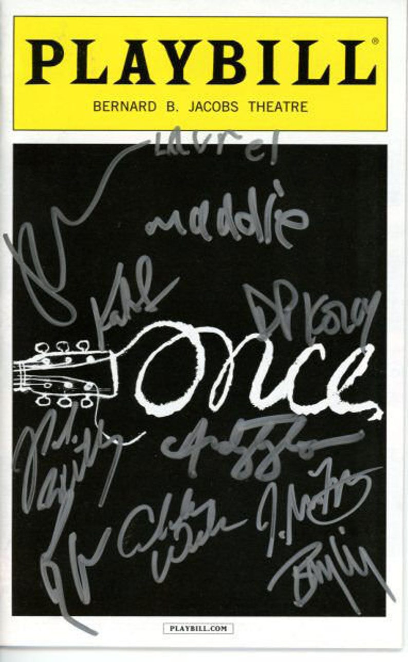 Once signed autographed cast playbill