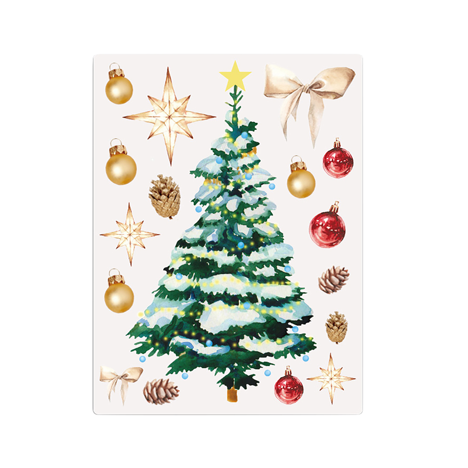 

DIY Christmas Windows Stickers Home Christmas Tree Snowflakes PVC Decal, 501 Original