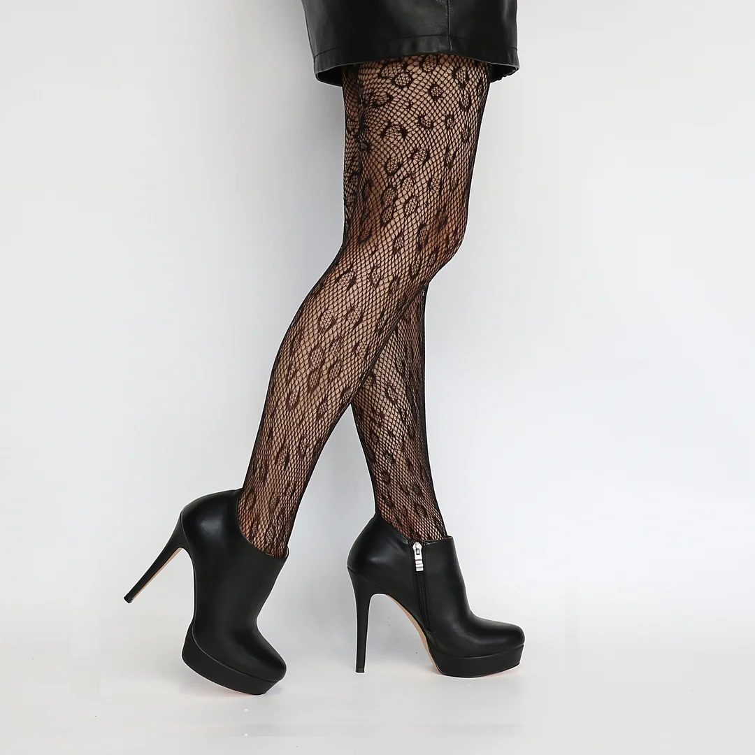 130mm Women's Ankle Boots High Heels Platforms Shoes Pointy Toe Sexy Boots-MERUMOTE