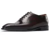Handmade Brown Mens Wholecut Leather Dress Shoes Wedding