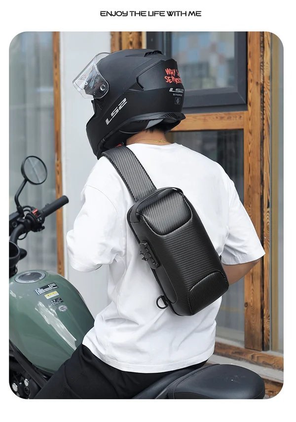 New Carbon Fiber USB charging sport sling  Anti-theft shoulder bag(Buy 2 Free Shipping)