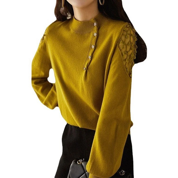 Casual Long Sleeve Geometric Sweater QueenFunky