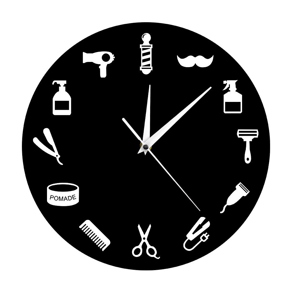 

Barber Shop - Frameless Acrylic Wall Clock, 501 Original