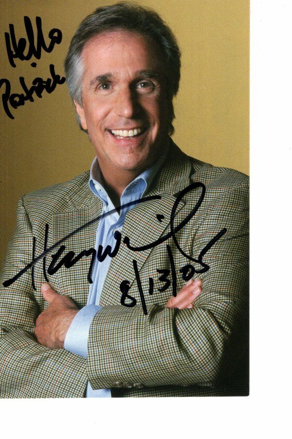 HENRY WINKLER Autographed Signed 4x6 Photo Poster paintinggraph - To Patrick