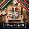 (25x25cm)DIY Pearl Painting Xmas Framed Handmade Pearl Material Art Kit Living Room Decor
