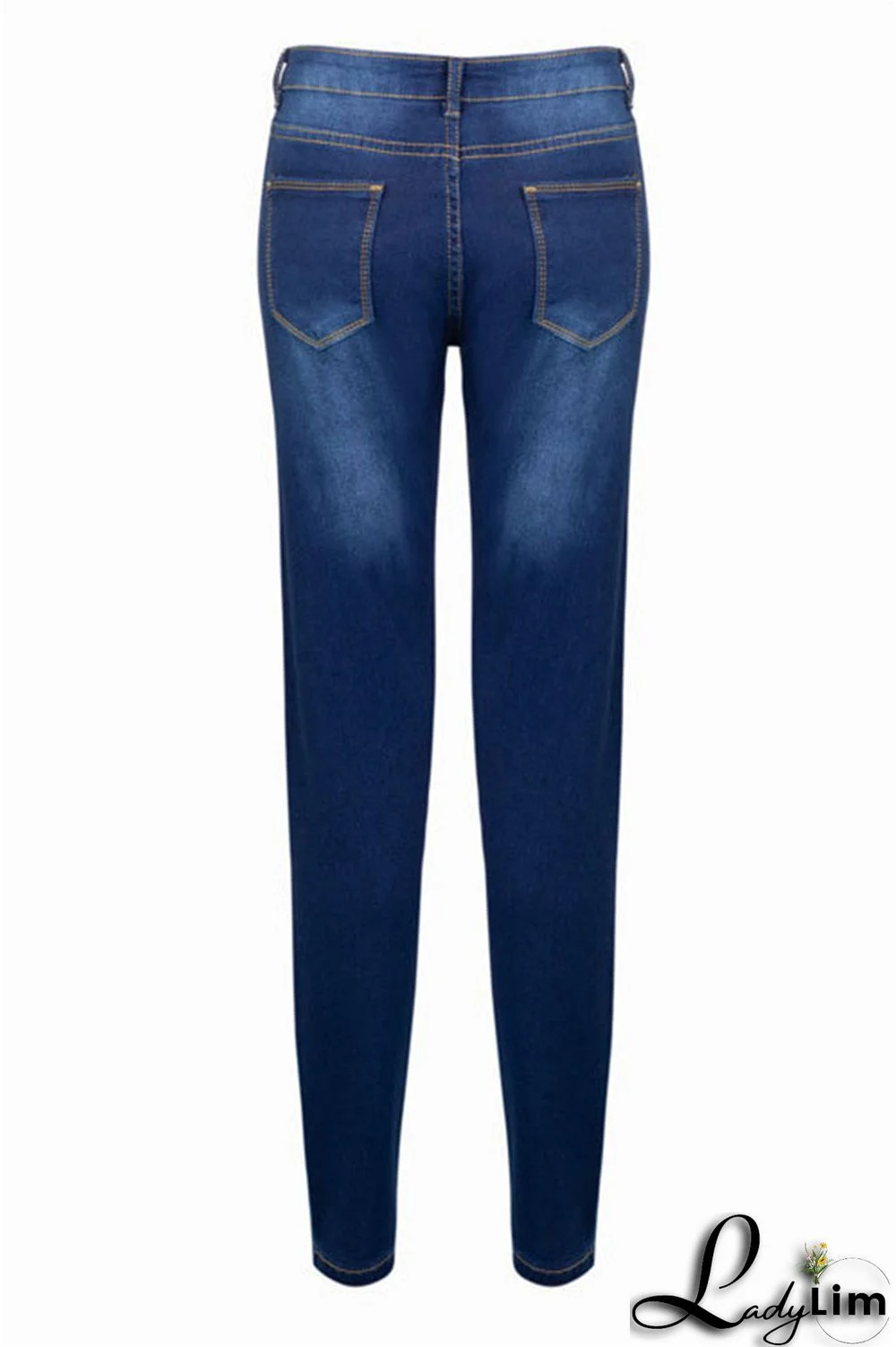 Black Fashion Casual Solid Basic High Waist Skinny Denim Jeans