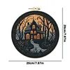 Dusk Cabin Halloween Stamped Embroidery Kit DIY Cross Stitch Set 30x30cm tapestrymarket