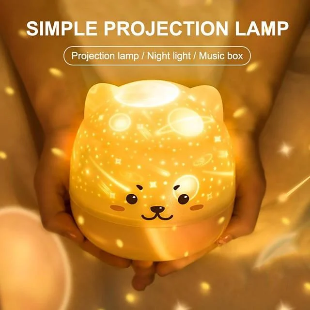 Night Light Starry Sky Projection Lamp 360 Degree Rotating Night Light Colorful Romantic Flashing Night Lamp Baby Kid Gift-Can Be Used Wirelessly After Charging