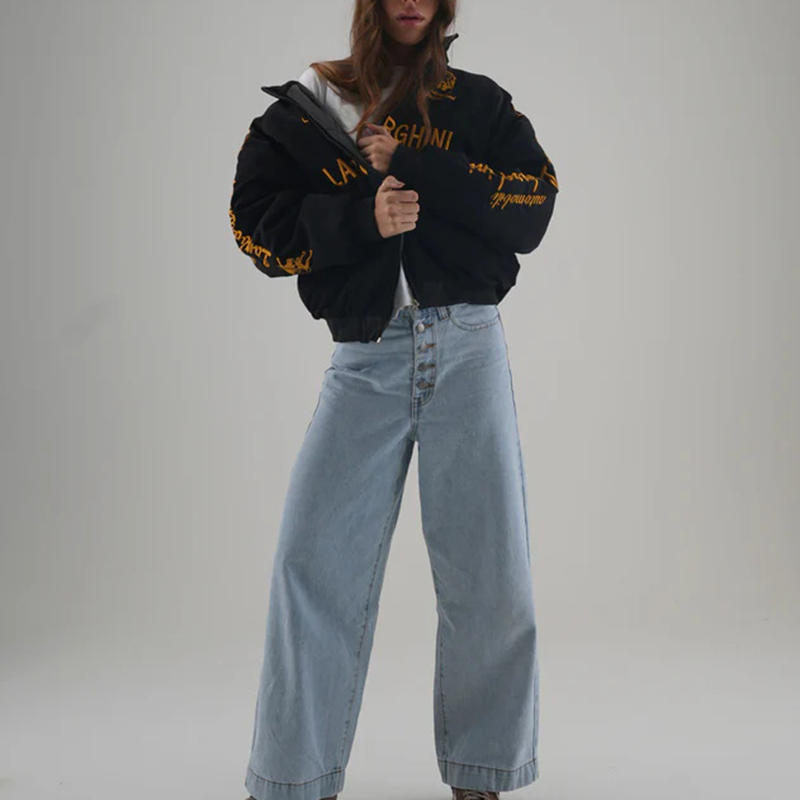 Unisex Racing Style Street Fashion Loose Racing Casual Print Jacket