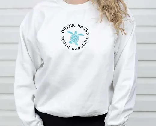 OBX sea turtle crewneck