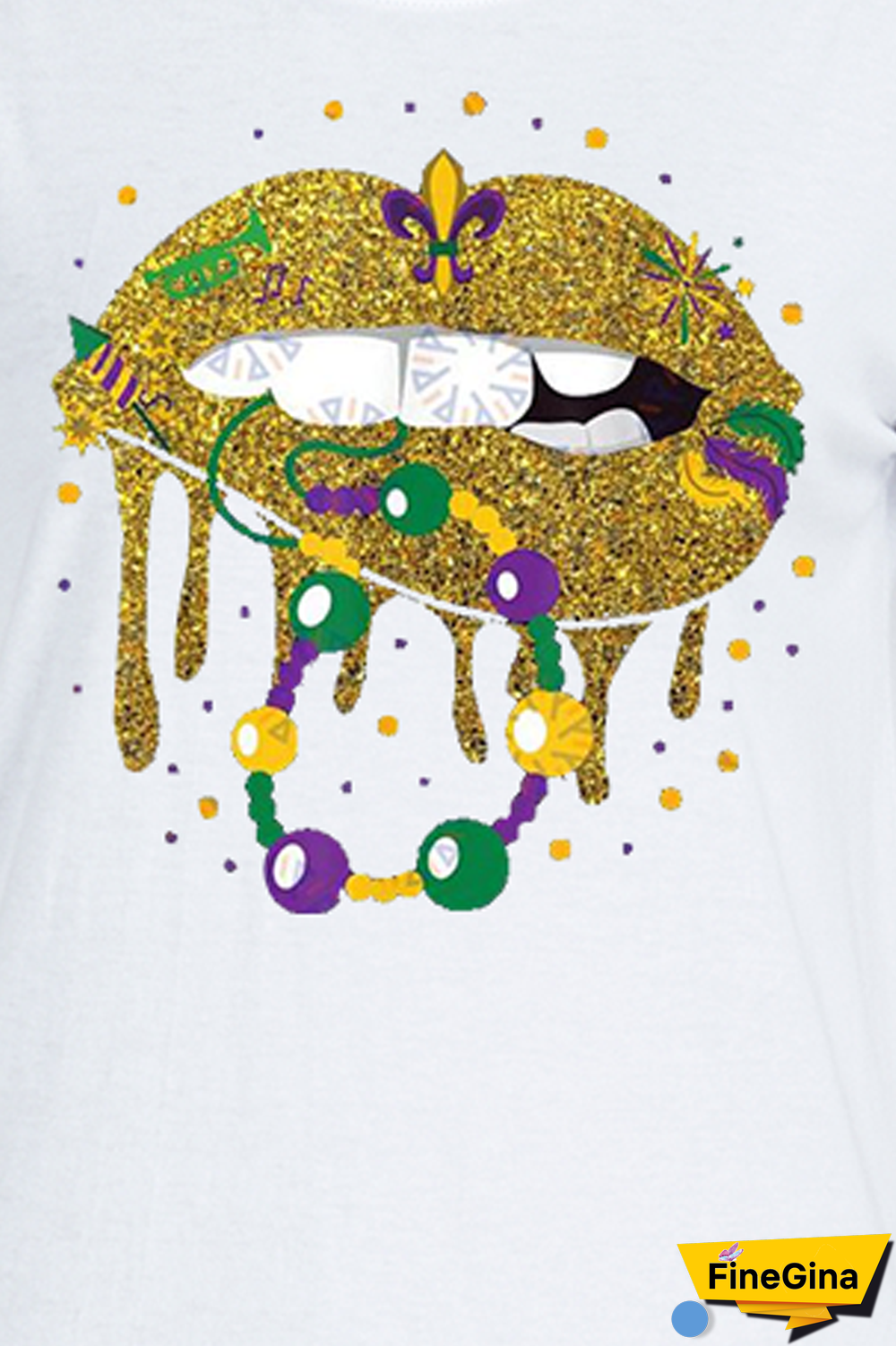 Grey Party Vintage Lips Printed Patchwork O Neck T-Shirts