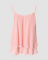 Pink Pearls Decor Layered Cami Top