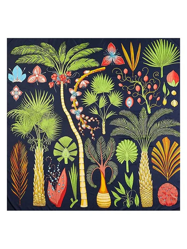 Cartoon Printed Square 130cm Big Square Scarf