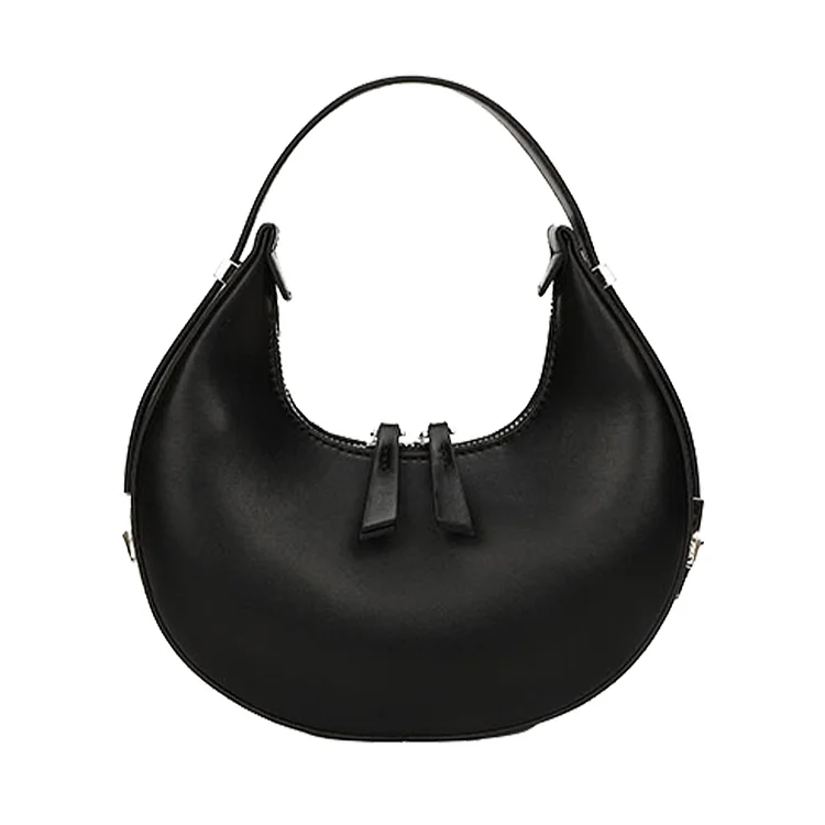 PU Leather Shoulder Bag Casual Half Moon Underarm Bags Exquisite for Vacation-Annaletters
