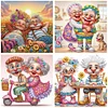 (US Local)4Pack Old Couple-Crystal Rhinestone Diamond Painting(30x30cm)