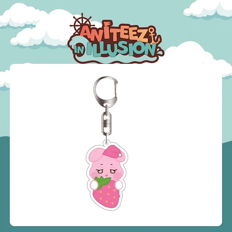 officialateezshop ATEEZ Aniteez In Illusion Cartoon Acrylic Keyring