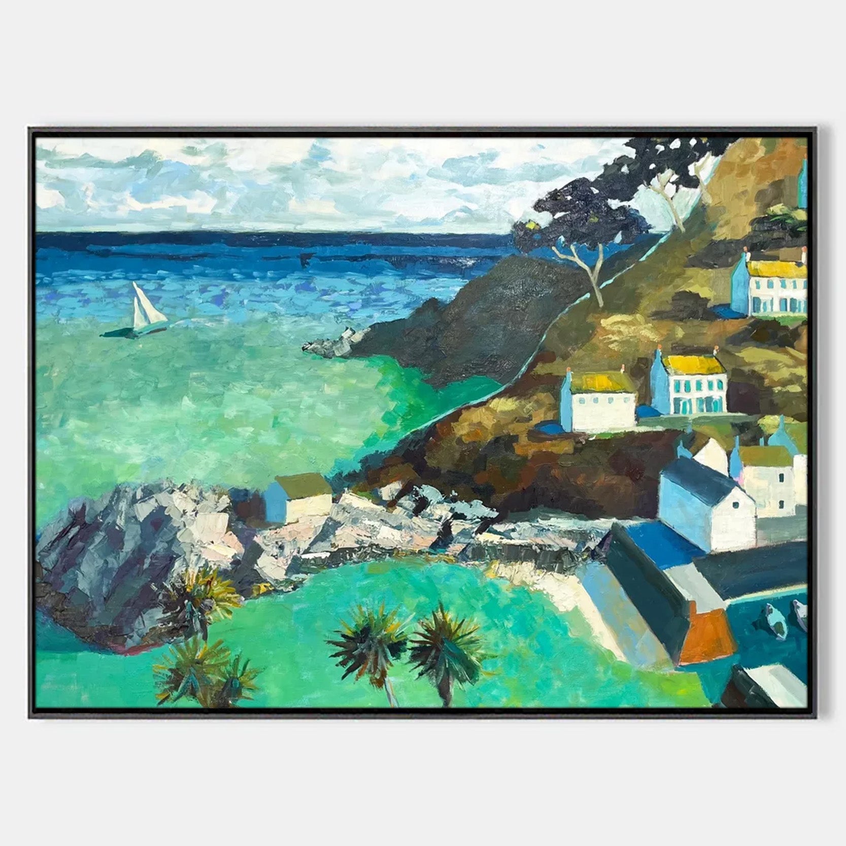 Arabelart Westward Bound /Joe McDonald Framed Canvas Art - Hand-Painted Masterpiece AR1161