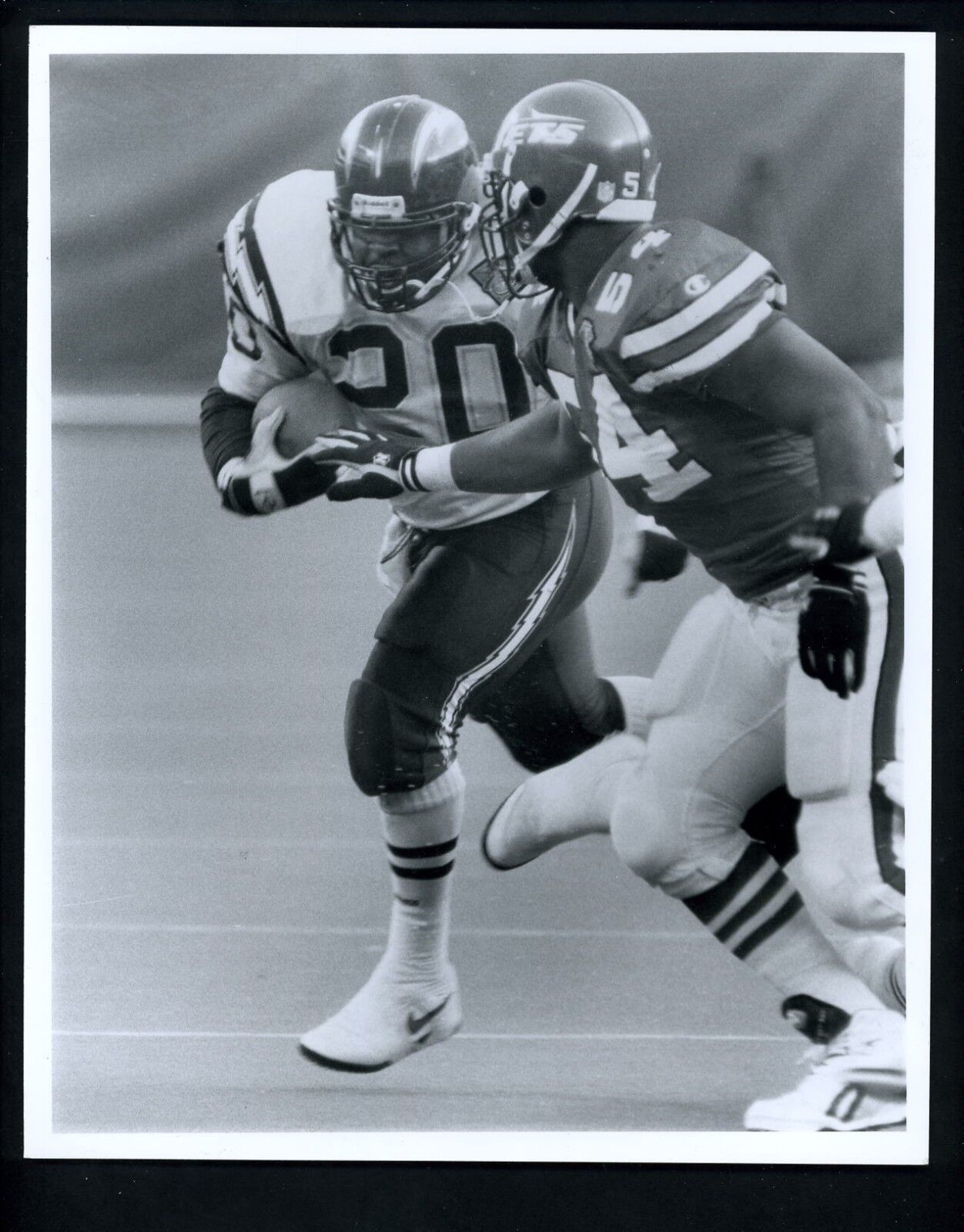 Natrone Means Marvin Jones 1994 Press Original Photo Poster painting by Bob Olen Chargers Jets