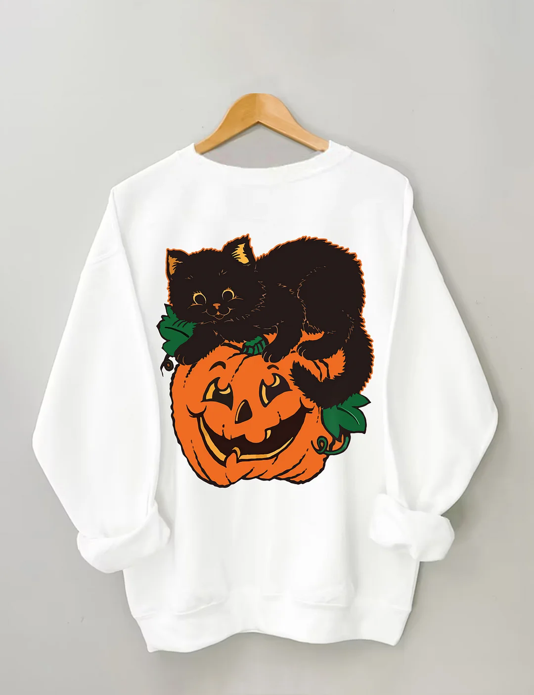 Halloween Pumpkin And Cats Sweatshirt