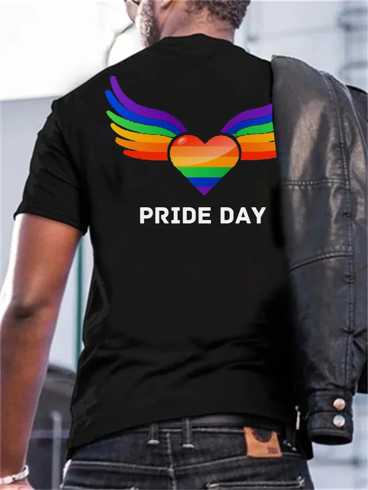 Pride Day Heart Wing Comfy T Shirt