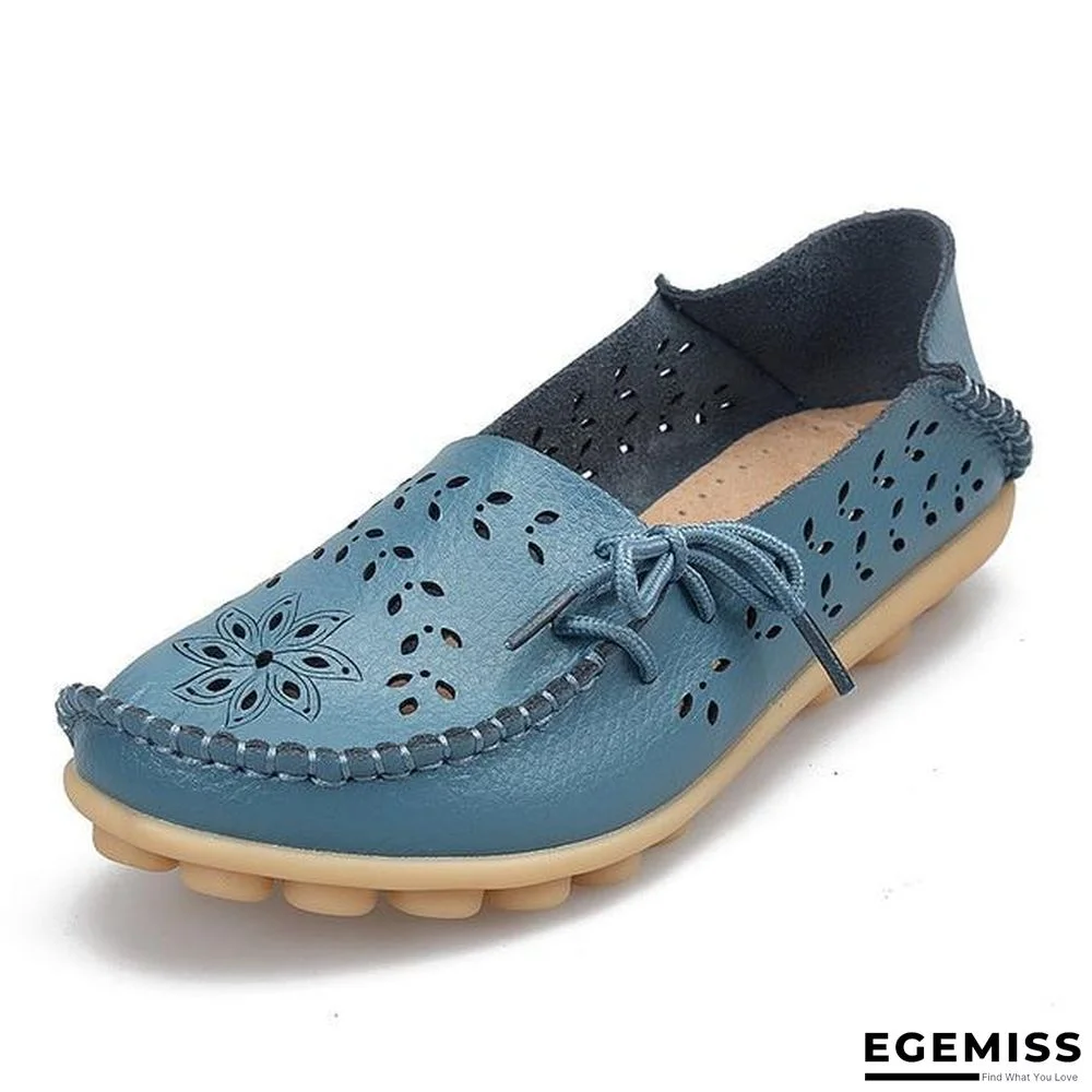 Women's Casual Genuine Leather Shoes Loafers Slip-On Flats Moccasins Shoes | EGEMISS