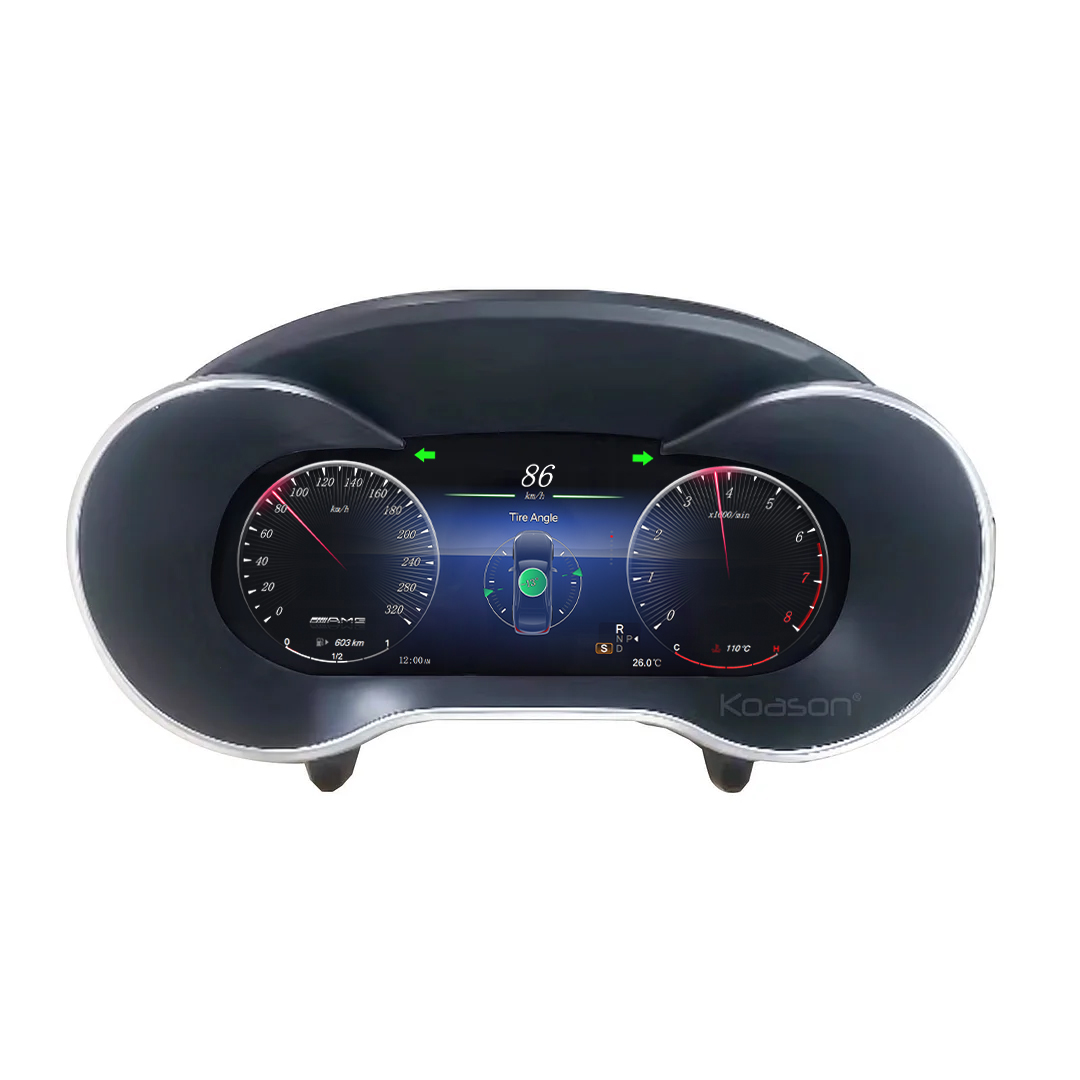 KOASON 12.3inch LCD For Mercedes BENZ W205 Cluster Dashboard Instrument Full Screen speedometer